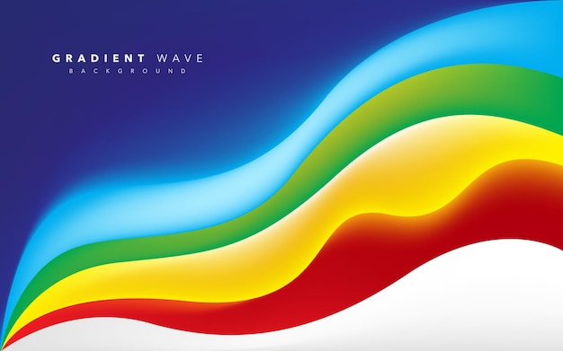 colorful gradient wave abstract background design