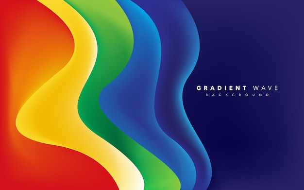 colorful gradient wave abstract background design