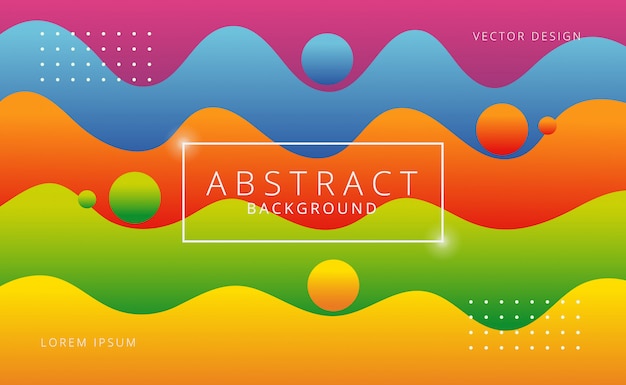 colorful gradient wavy shapes background design