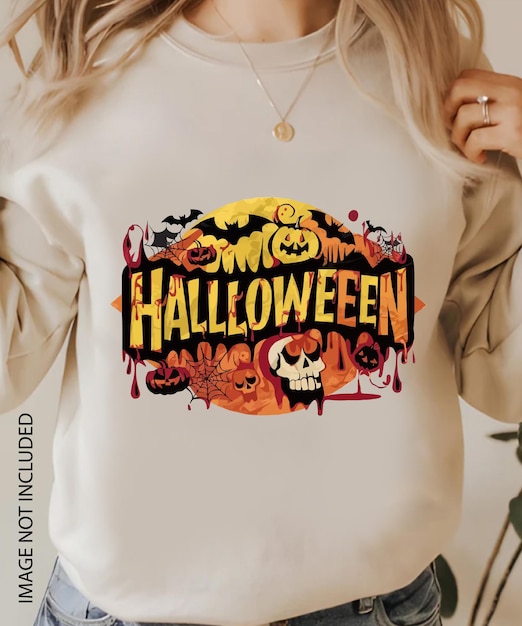 Colorful Halloween Icons TShirt Design