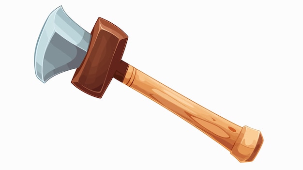 Colorful Hammer Cartoon Vector Illustration on White Background