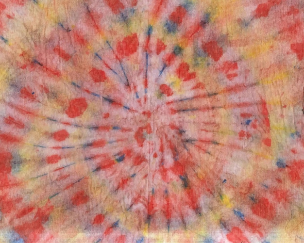 Colorful hand painted spiral tie-dye pattern background