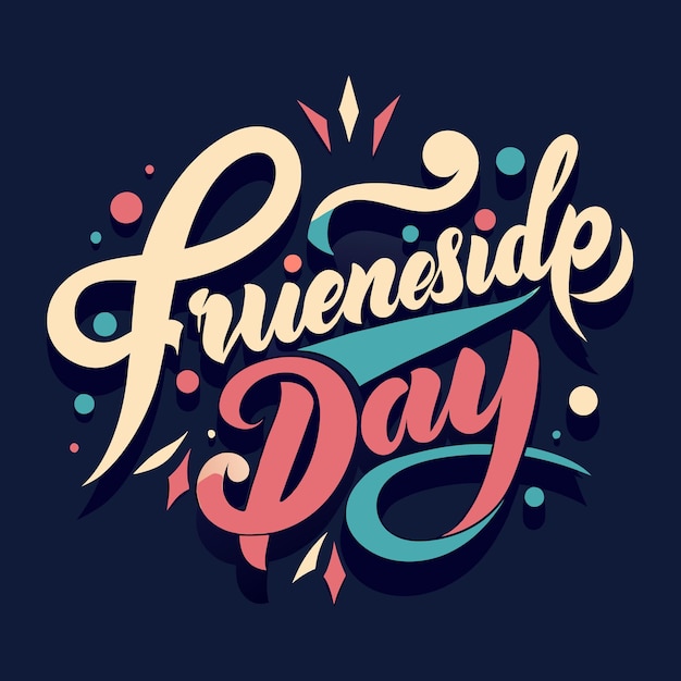 Colorful Handlettered quotFriendside Dayquot Graphic