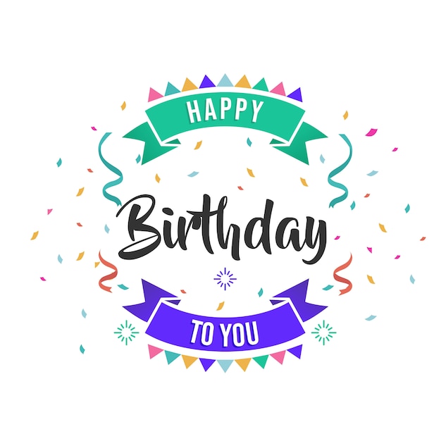 Colorful Happy Birthday Greeting Card