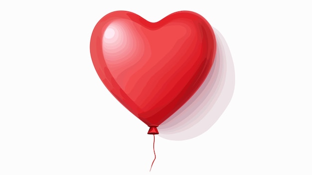 Vector colorful heart balloon icon isolated on white background