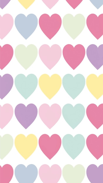 Colorful heart pattern background