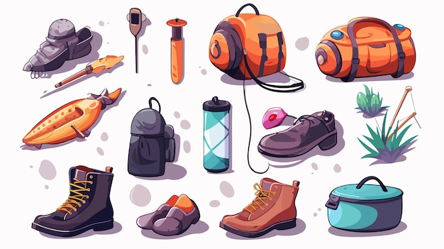 Colorful Hobbies Icons Stickers Collection