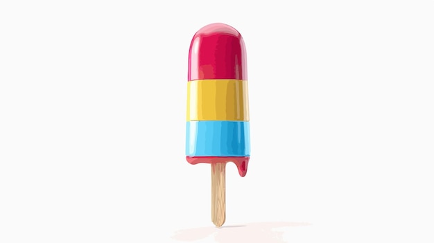 a colorful ice cream cone with a red and yellow striped top