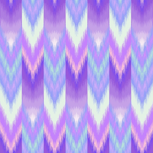 Colorful ikat tribal seamless pattern