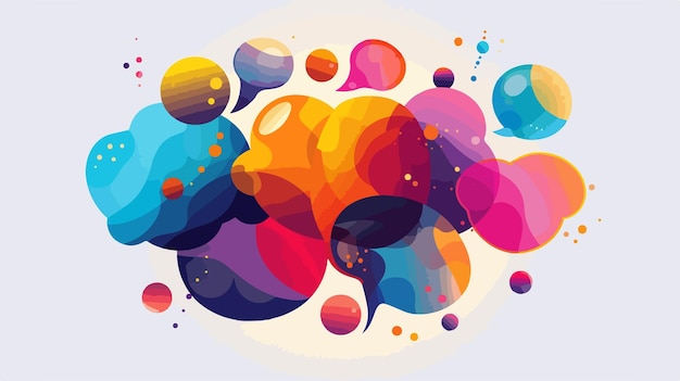 Vector a colorful illustration of a colorful abstract background with circles and dots