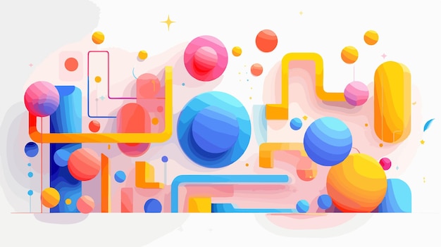 a colorful illustration of a colorful abstract background with a colorful design