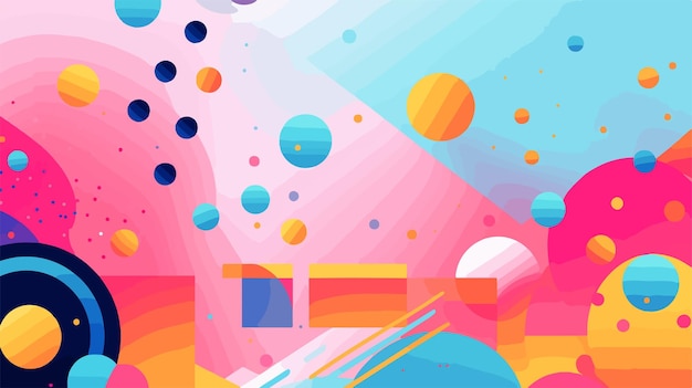 a colorful illustration of a colorful background with different colored bubbles