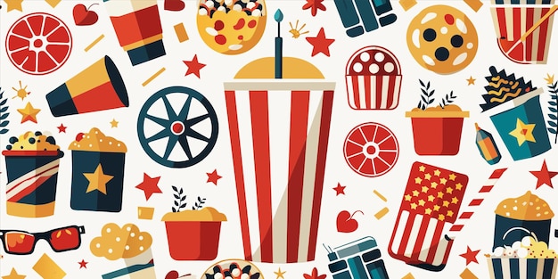 a colorful illustration of a movie poster with a movie theme and a movie theme