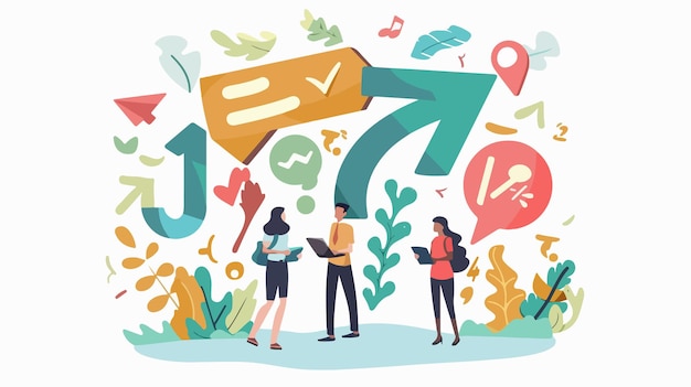 a colorful illustration of people with the number 7 and the number 2 on it