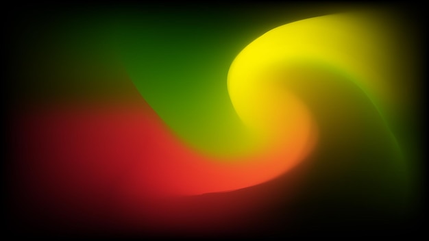 a colorful image of a circle with a yellow and green background