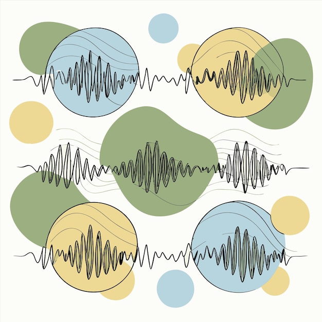 Vector a colorful image of circles with circles and circles with circles and dots