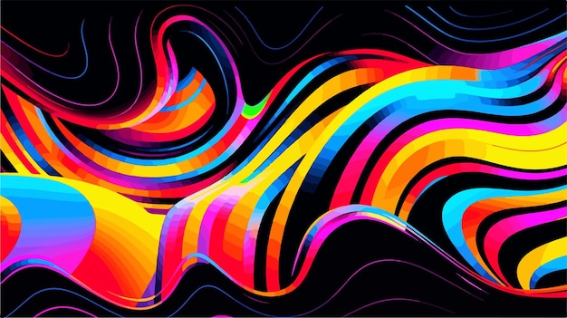 Vector a colorful image of a wave that says rainbow