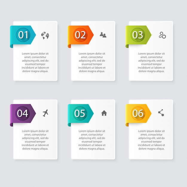 colorful info graphics for your business presentations.