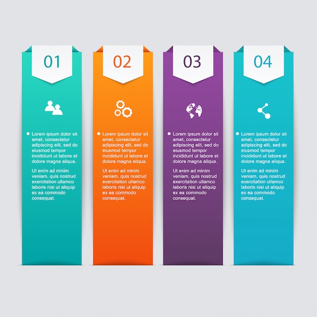 colorful info graphics for your business presentations.