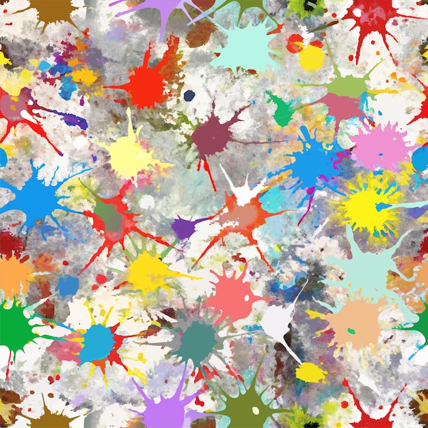 Vector colorful ink splattered grunge background