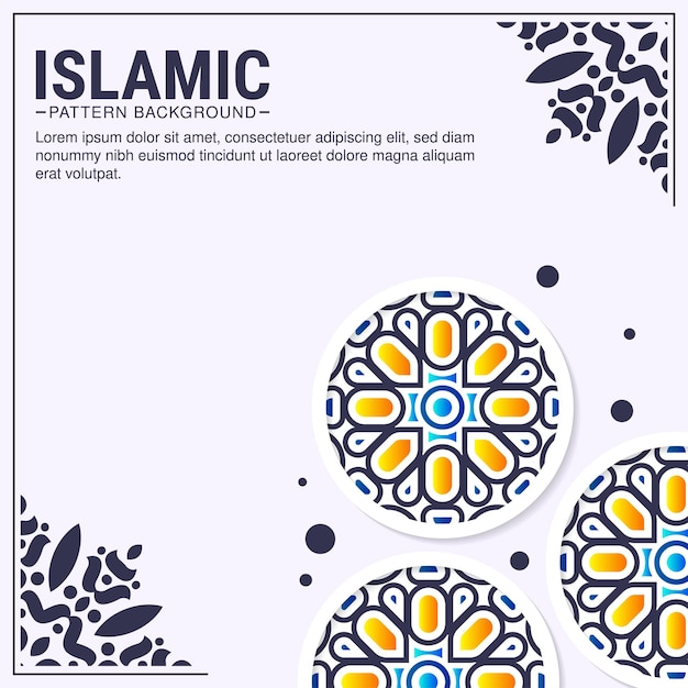 Colorful islamic arabic pattern background