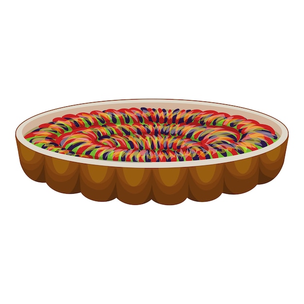 Colorful jelly beans in a bowl illustration