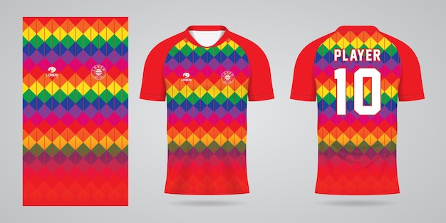 colorful jersey sport design template