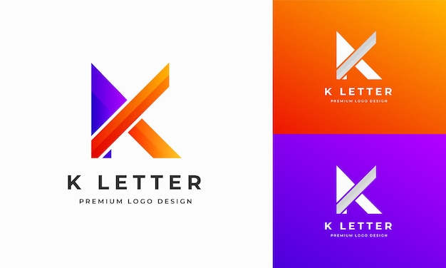 Colorful K Letter Logo Design Vector