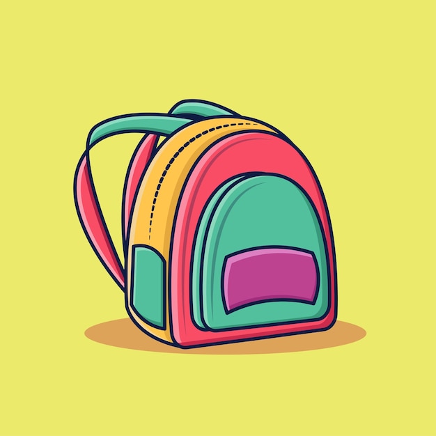 Colorful Kid's bag illustration vector