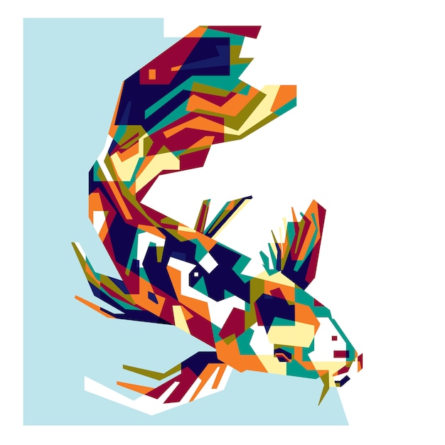 Vector colorful koi fish