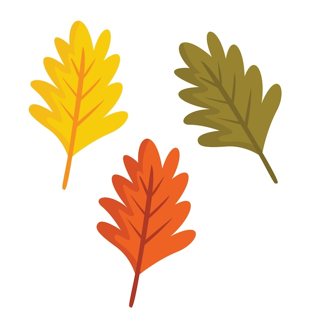 Colorful Leaf Leaves Green Nature Illustration Vector Clipart