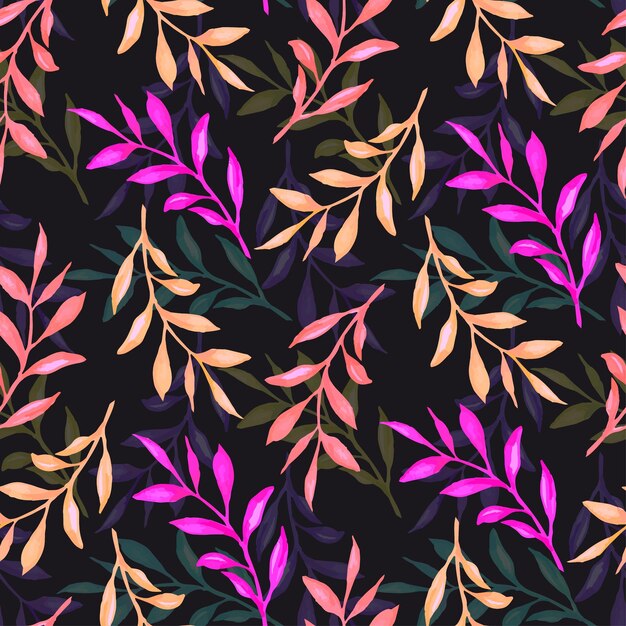 Colorful leaves seamless pattern for surface design