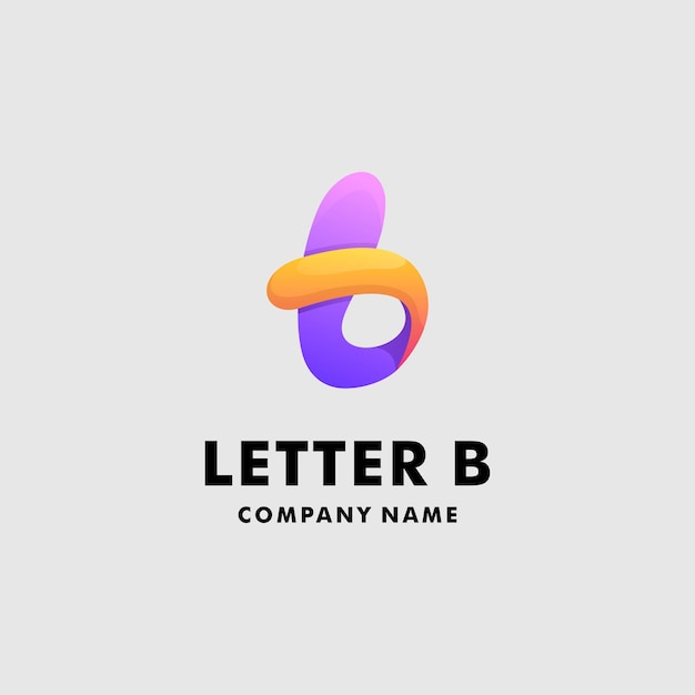 Colorful Letter B Logo Premium