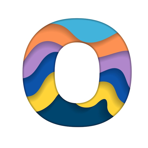 Colorful letter O