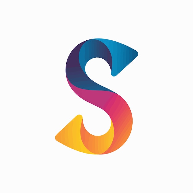 Vector a colorful letter s that is on a white background