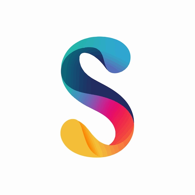 Vector a colorful letter s that is on a white background