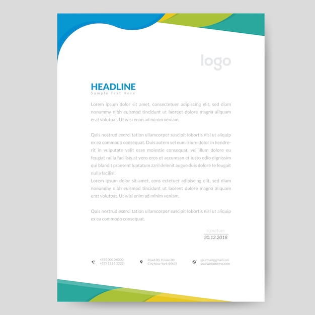 Colorful Letterhead Design