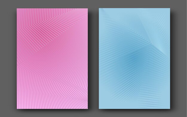 Colorful linear composition A set of layouts for the design of banners posters and posters