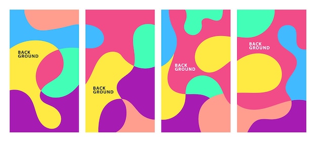 Colorful liquid abstract background pattern for social media template