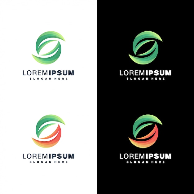 Colorful logo in green and orange ¡¡