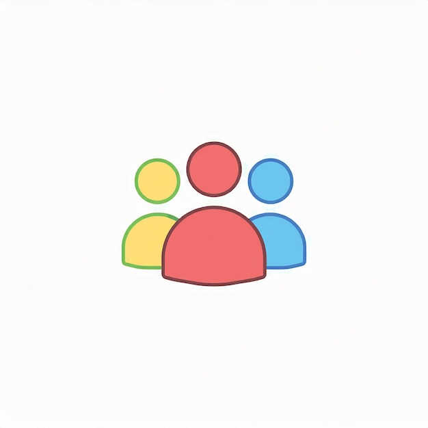 a colorful logo with a circle and a person in the middle