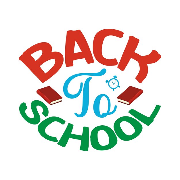 A colorful logo with the words back to school on it