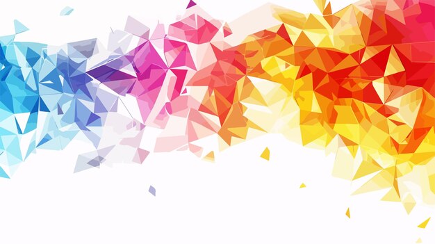 Vector colorful low poly abstract geometric background banner