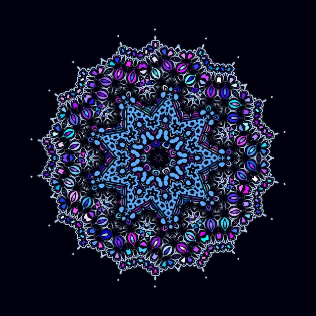 Colorful luxury mandala design