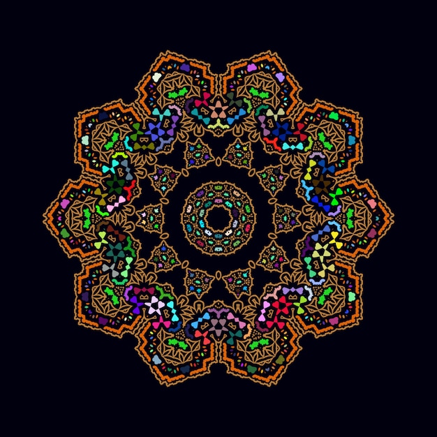 Colorful luxury mandala design