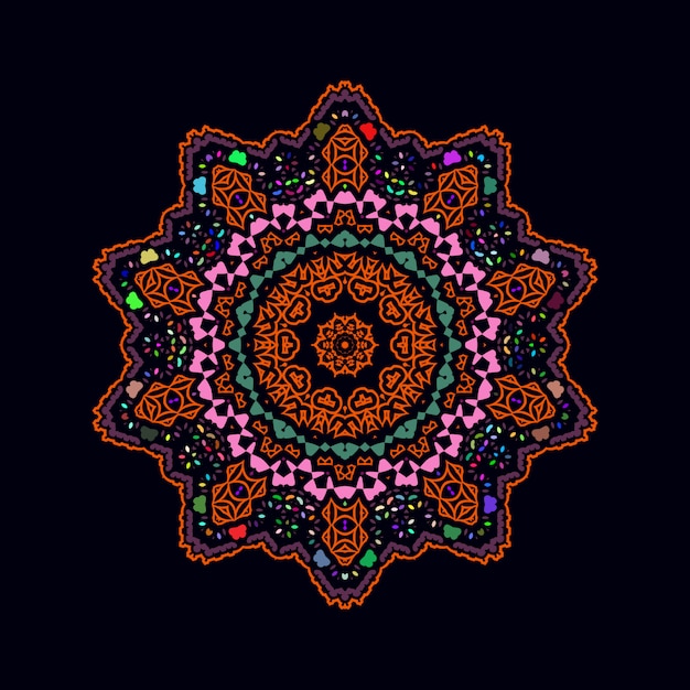 Colorful luxury mandala design