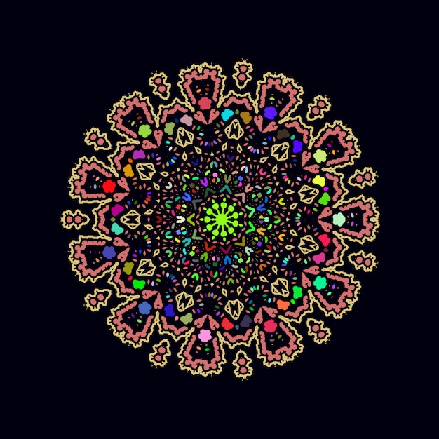 Colorful luxury mandala design