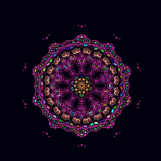 Colorful luxury mandala design