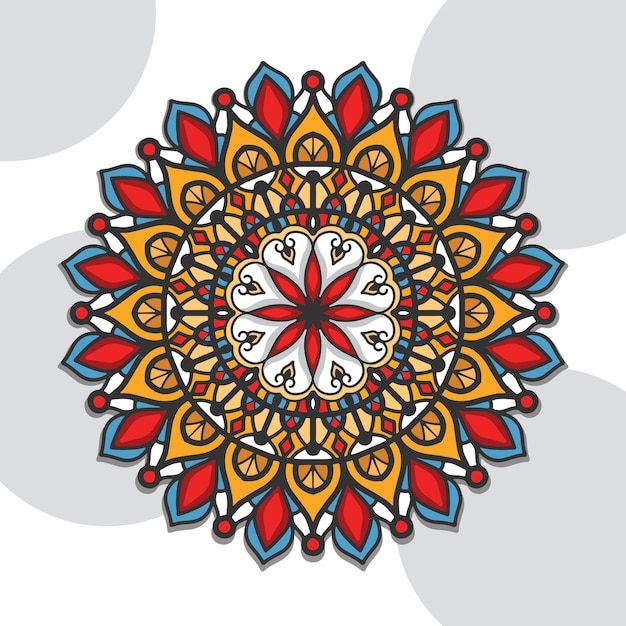 Colorful Mandala background, Decorative round ornaments, Anti-stress mandala patterns.