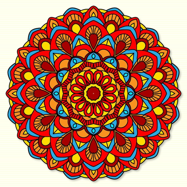 Colorful mandala background design with beautiful ornament